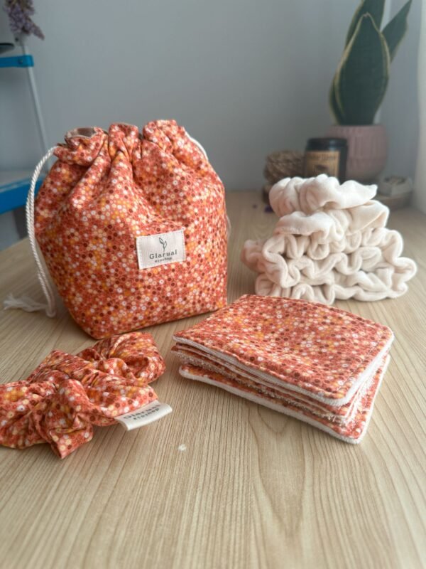 Kit Cuidado Facial Flores mini naranjas