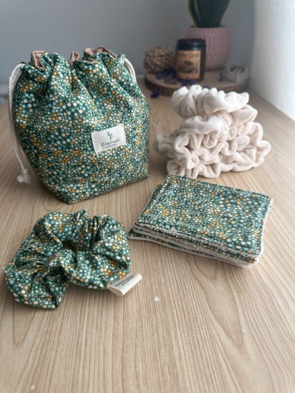 Kit Cuidado Facial Flores mini verdes