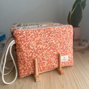 Neceser flores mini naranja