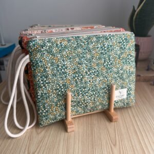 Neceser flores verde mini