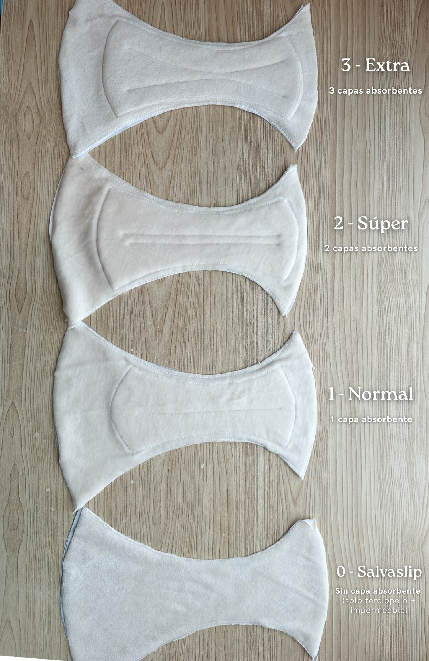 bragas menstruales artesanales glarual algodon organico