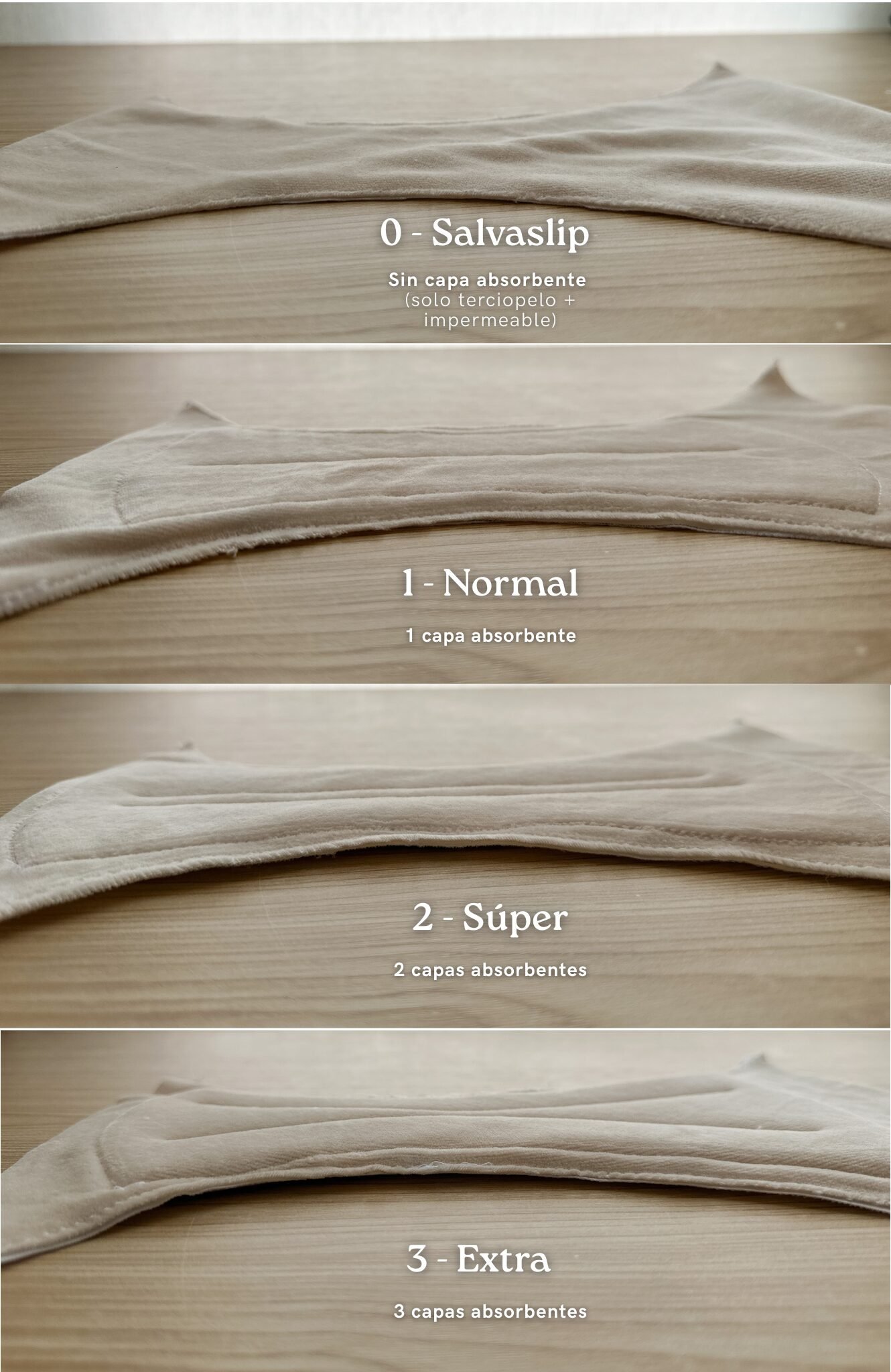 bragas menstruales artesanales glarual algodon organico