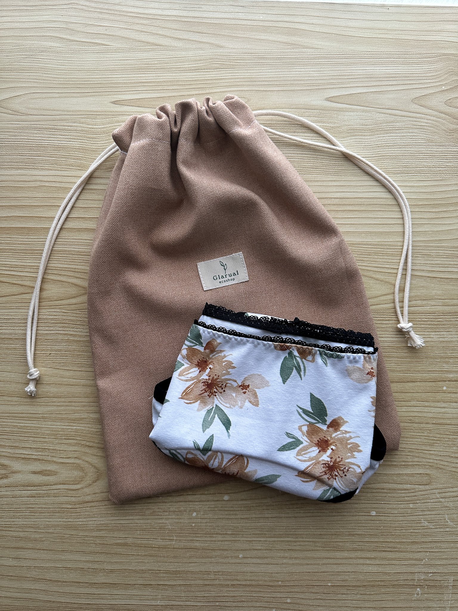 bolsa de tela para bragas menstruales glarual ecoshop