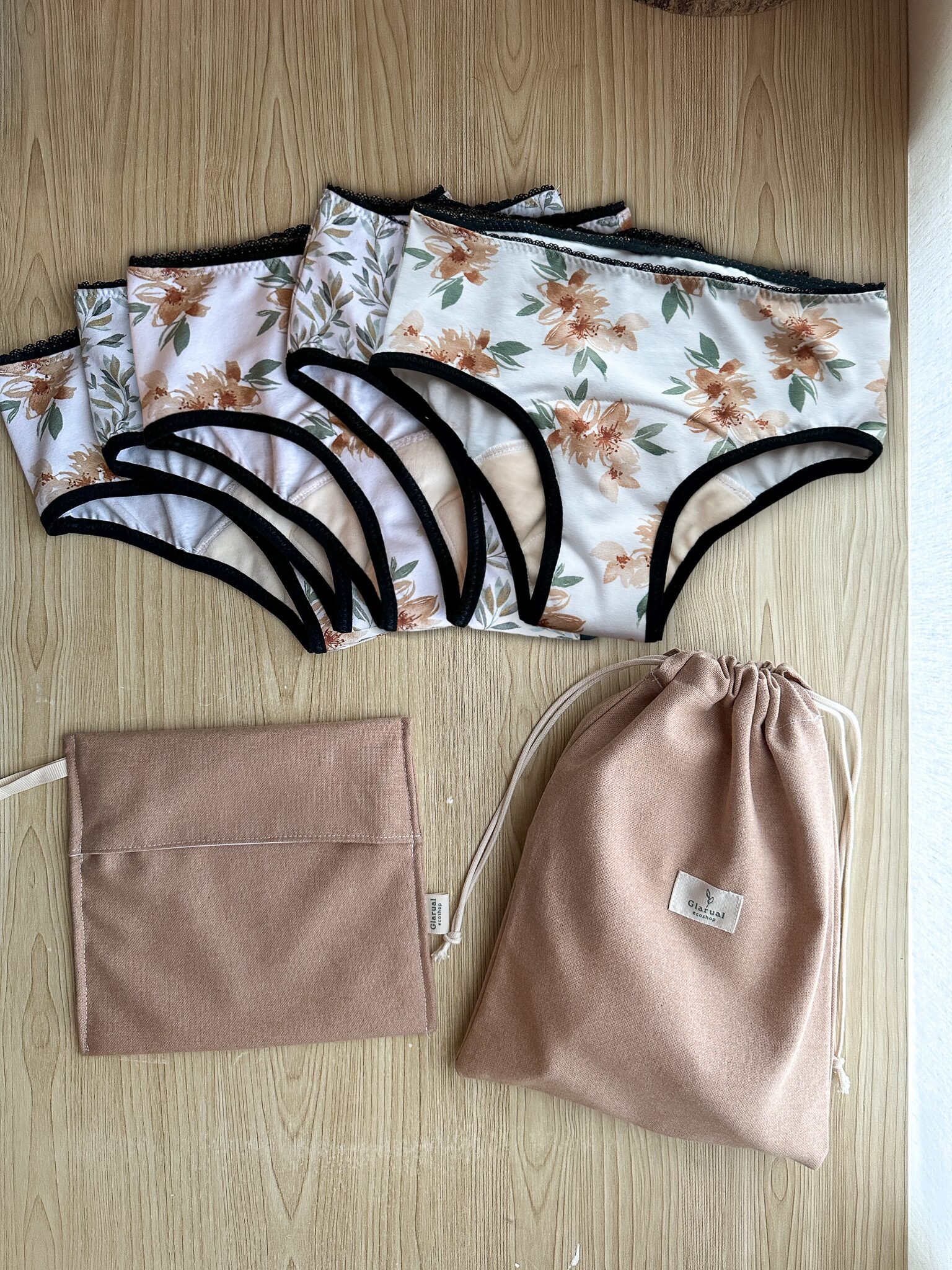 Pack de 5 bragas menstruales Glarual