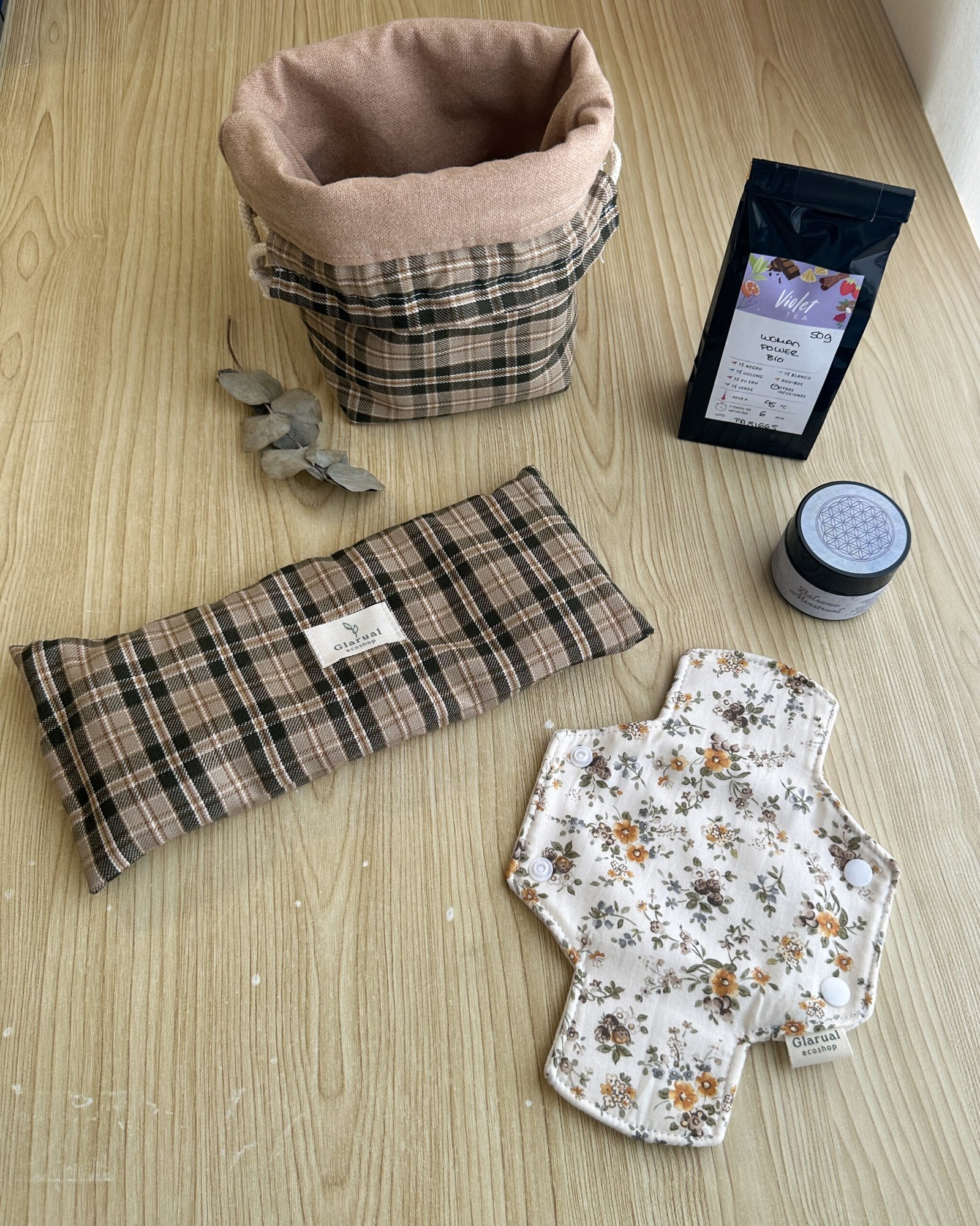 Kit autocuidado Mensrtual Claire Glarual Ecoshop